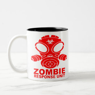 Gasmasker Zombie-responsteam 2 # Tweekleurige Koffiemok
