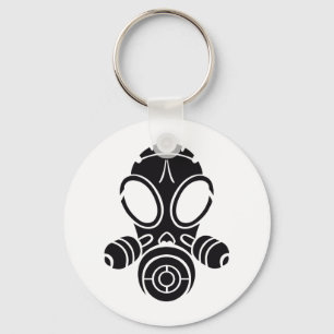gasmasker zwart sleutelhanger