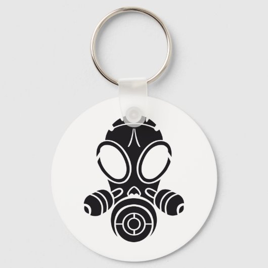 gasmasker zwart sleutelhanger (Voorkant)