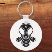 gasmasker zwart sleutelhanger (Voorkant)