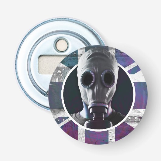 Gasmaskerflesopening Button Flesopener (Voorkant)