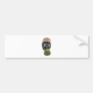 GasMaskerMilitairHata052409 Bumpersticker