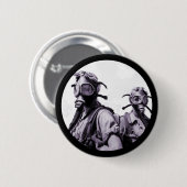 Gasmaskers in Paars Ronde Button 5,7 Cm (Voorkant /achterkant)