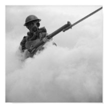 Gasmaskersoldaat met Bayonet Rifle - 1941