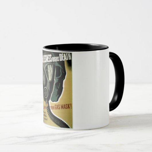  gasmaskerveiligheid in de Tweede Wereldoorlog Mok (Voorkant rechts)