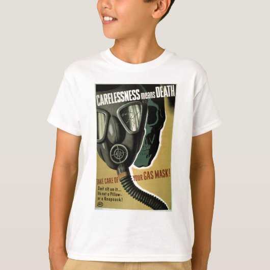  gasmaskerveiligheid in de Tweede Wereldoorlog T-shirt (Voorkant)
