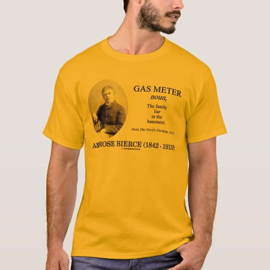 Gasmeter (Ambrose Bierce The Devil's Dictionary) T-shirt (Voorkant)