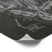 Gasmotorklep 1916 Kunstbord voor patenten Poster (Hoek)