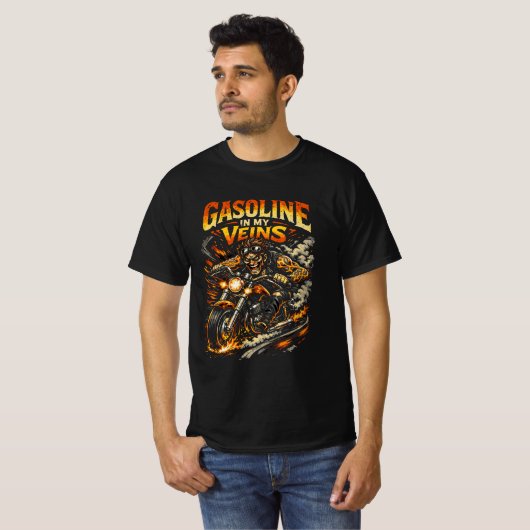 Gasoline in My Veins - Wild Rider T-shirt (Voorkant volledig)