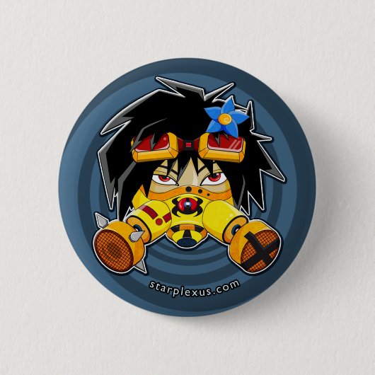 gasoline sakura-knop ronde button 5,7 cm (Voorkant)