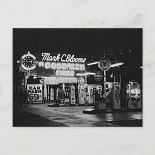 Gasoline Station Hollywood California  1942 Briefkaart