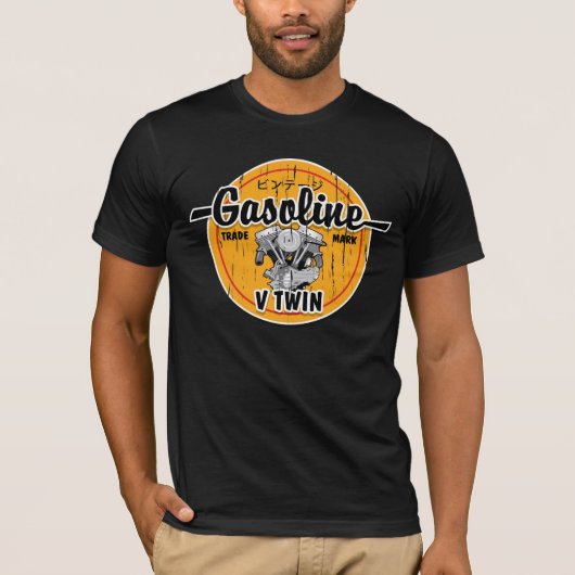 Gasoline V Twin T-shirt (Voorkant)