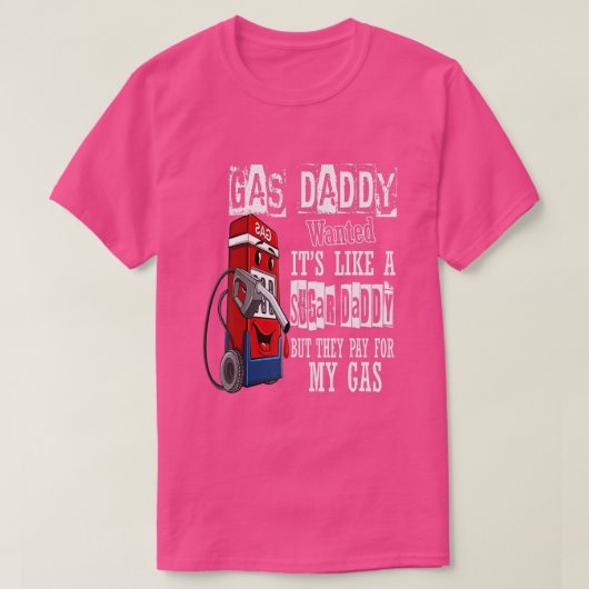 Gaspappa Gezocht Funny Gasprijs T-shirt (Design voorkant)