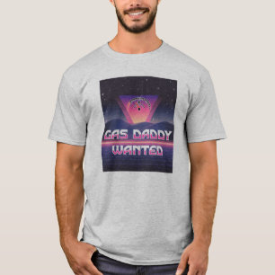 Gaspappie Gezocht - Funny 80s Futuristic Retrowave T-shirt