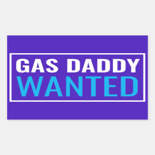 Gaspappie Gezocht Rechthoekige Sticker
