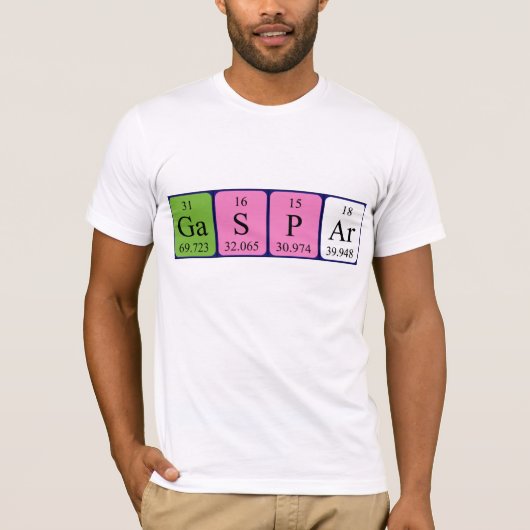 Gaspar periodiek table name shirt (Voorkant)