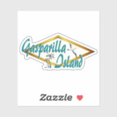Gasparilla Island Boca Grande Florida strand ontwe Sticker (Vel)