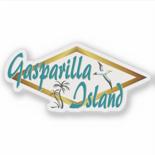 Gasparilla Island Boca Grande Florida strand ontwe Sticker (Voorkant)