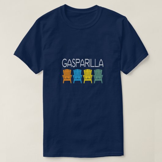 Gasparilla Island Florida strandstoelen T-shirt (Design voorkant)