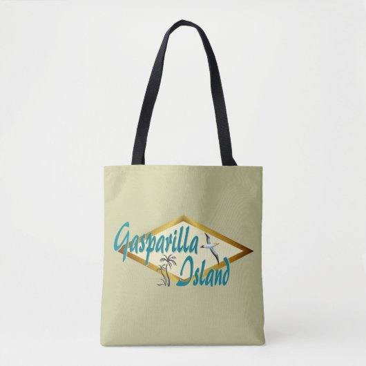 Gasparilla Island Florida Zeemeeuw ontwerp Tote Bag (Voorkant)