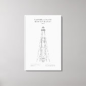 Gasparilla Island Rear Range Light - Florida - BD Canvas Afdruk (Voorkant)