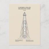 Gasparilla Island Rear Range Light - Florida - SBD Briefkaart (Voorkant)