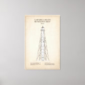 Gasparilla Island Rear Range Light - Florida - SBD Canvas Afdruk (Voorkant)