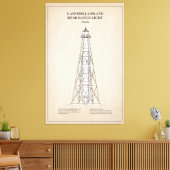 Gasparilla Island Rear Range Light - Florida - SBD Canvas Afdruk (Insitu (Woonkamer))