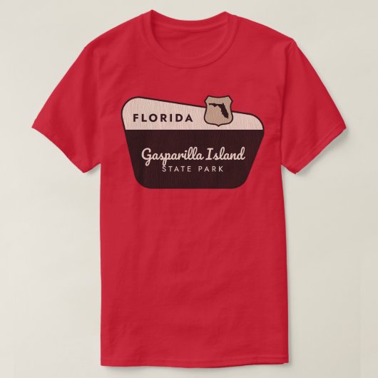 Gasparilla Island State Park Florida Welkomstbord T-shirt (Design voorkant)