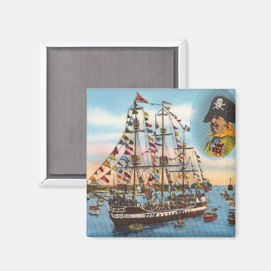  Gasparilla Piratenschip Tampa Magneet (Voorkant / Achterkant)