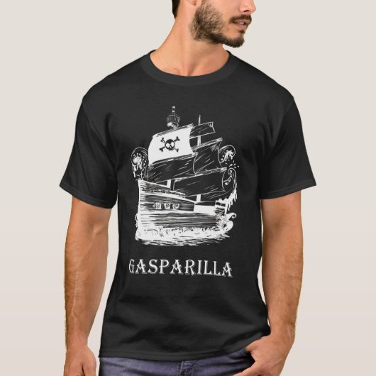 Gasparillia Pirate Ship Festival Retro Buccaneer J T-shirt (Voorkant)