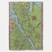 Gaspe Peninsula, Canada Map Deken (Voorkant Verticaal)