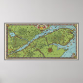 Gaspe Peninsula, Canada Map Poster (Voorkant)