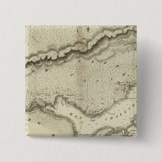 Gaspe Peninsula Vierkante Button 5,1 Cm (Voorkant)