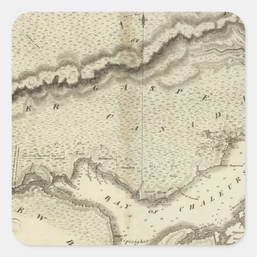 Gaspe Peninsula Vierkante Sticker (Voorkant)