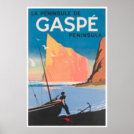 Gaspé-schiereiland Kunst Quebec Reisposter Canada Poster (Voorkant)