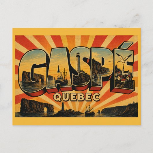Gaspé schiereiland Quebec Land's End Briefkaart (Voorkant)