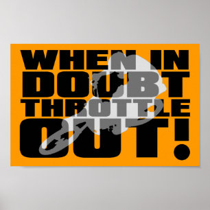 Gaspedaal Uit Dirt Bike Motocross Poster Bord