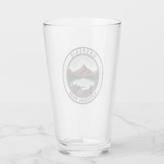 Gaspésie Nationaal Park Canada Badge Glas (Achterkant)