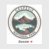 Gaspésie Nationaal Park Canada Badge Sticker (Vel)