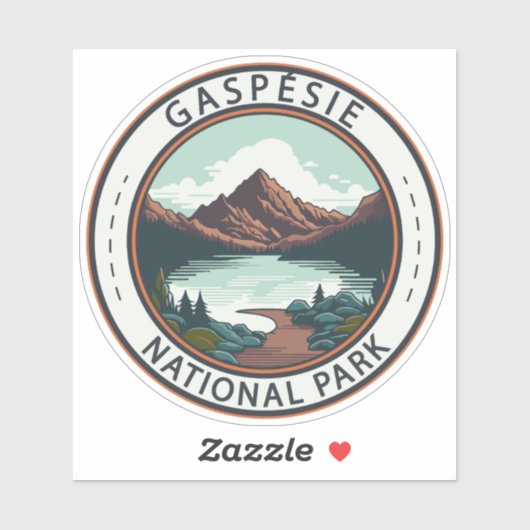Gaspésie Nationaal Park Canada Badge Sticker (Vel)