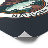 Gaspésie National Park Canada Badge Poster (Hoek)