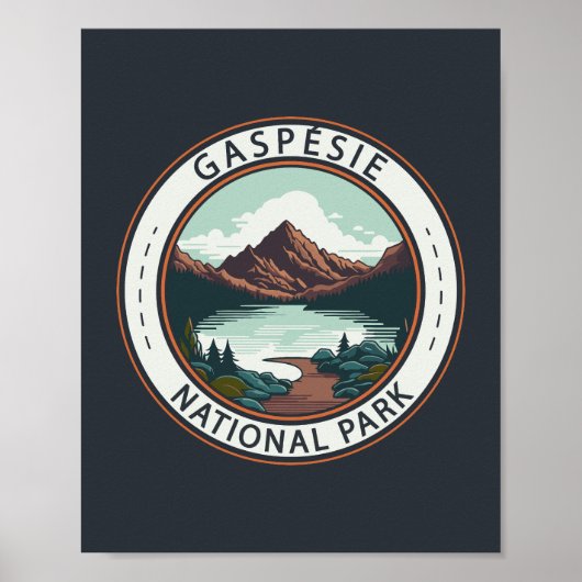 Gaspésie National Park Canada Badge Poster (Voorkant)