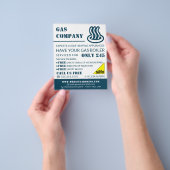 Gaspictogram, gasingenieur en -leverancier Adverte Flyer (Hand)