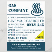 Gaspictogram, gasingenieur en -leverancier Adverte Flyer (Voorkant)