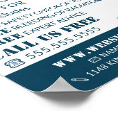 Gaspictogram, gasingenieur en -leverancier Adverte Poster (Hoek)