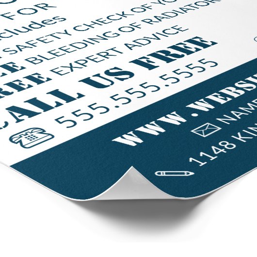 Gaspictogram, gasingenieur en -leverancier Adverte Poster (Hoek)