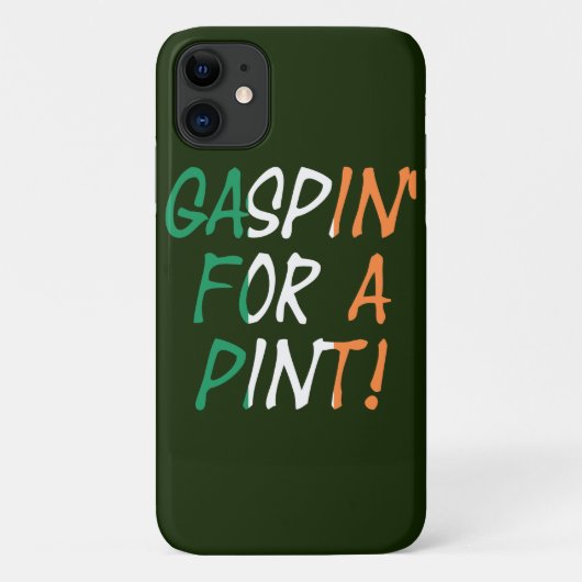 Gaspin' For A Pint overlay op Ierse vlag Case-Mate iPhone Case (Achterkant)