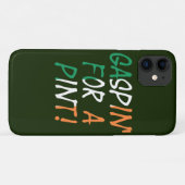 Gaspin' For A Pint overlay op Ierse vlag Case-Mate iPhone Case (Achterkant (horizontaal))