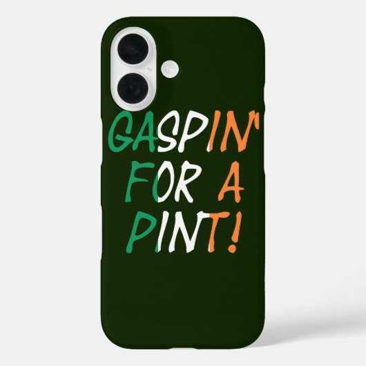 Gaspin' For A Pint overlay op Ierse vlag Case-Mate iPhone Case (Achterkant)